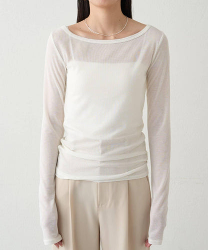 圓領透視長袖T恤
