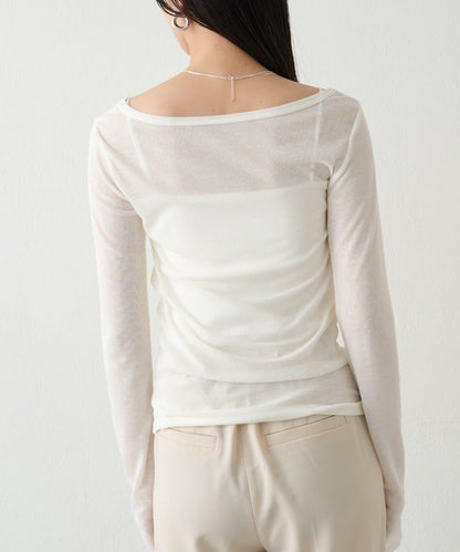 圓領透視長袖T恤