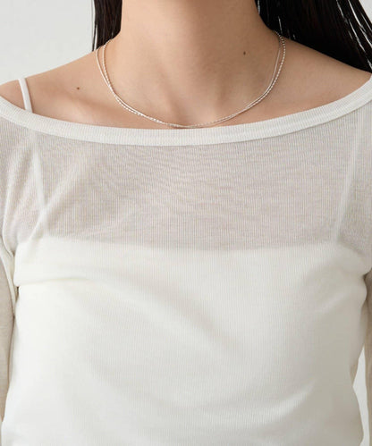 圓領透視長袖T恤