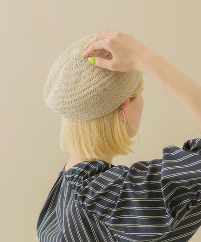 鏤空編織貝雷帽