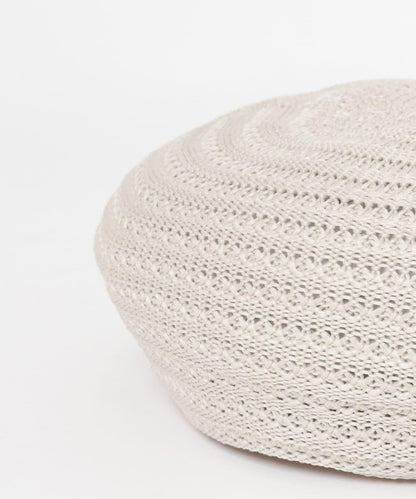 鏤空編織貝雷帽