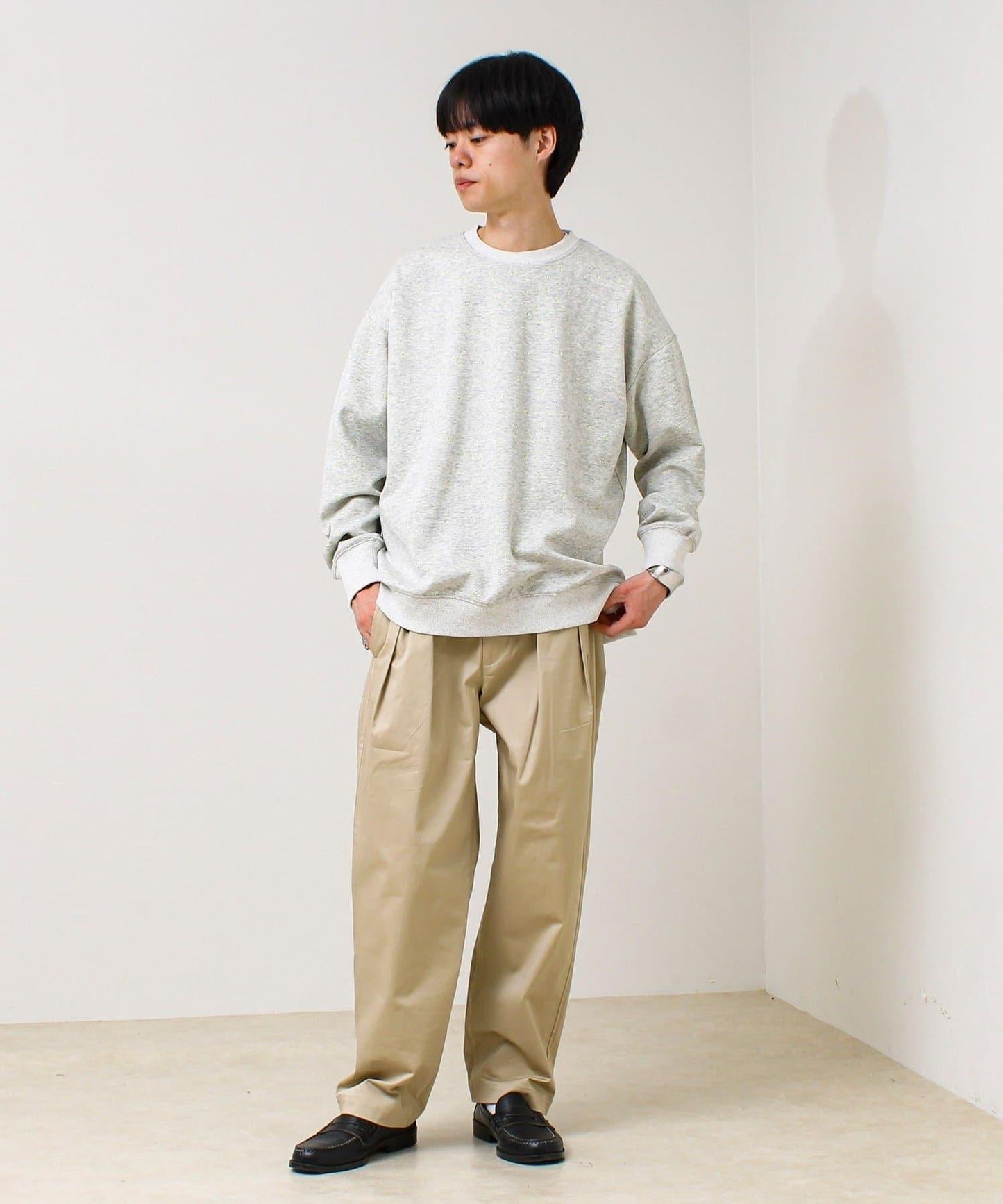 星星圖案抓絨圓領衛衣