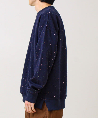 星星圖案抓絨圓領衛衣