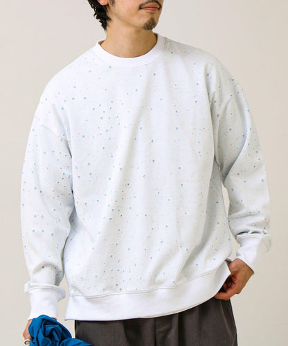 星星圖案抓絨圓領衛衣