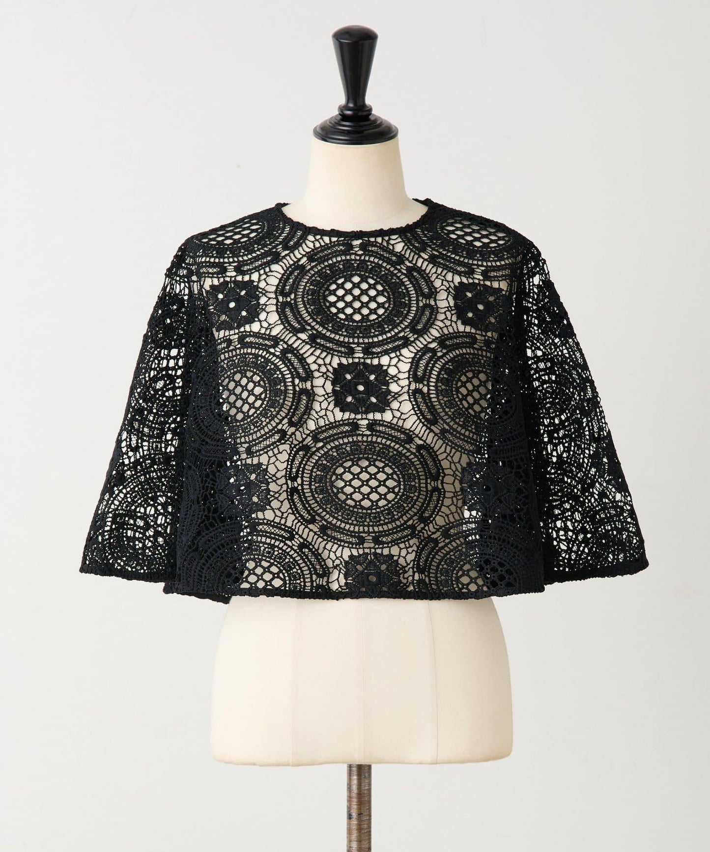 大圖案蕾絲披肩