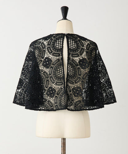 大圖案蕾絲披肩