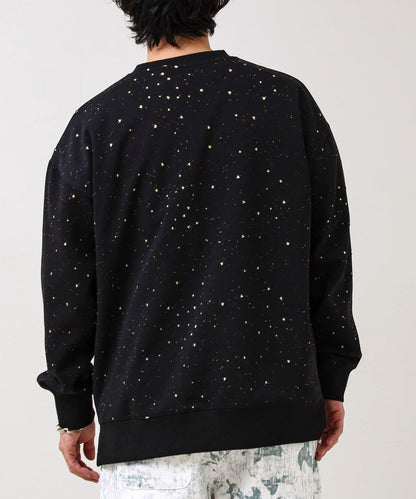 星星圖案抓絨圓領衛衣