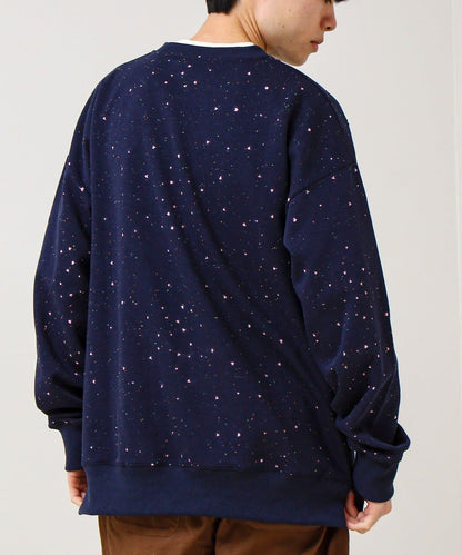 星星圖案抓絨圓領衛衣