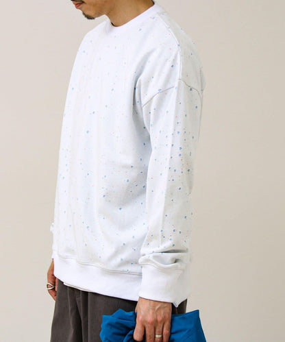 星星圖案抓絨圓領衛衣