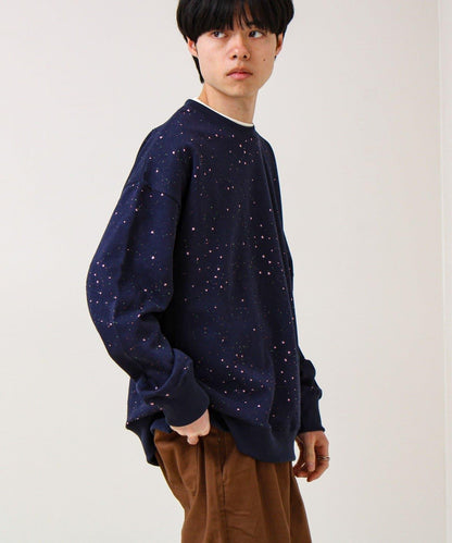星星圖案抓絨圓領衛衣