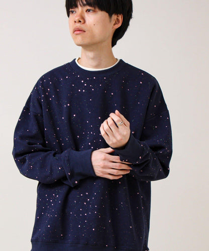 星星圖案抓絨圓領衛衣