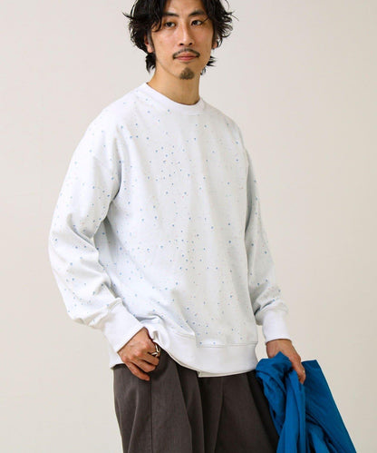 星星圖案抓絨圓領衛衣