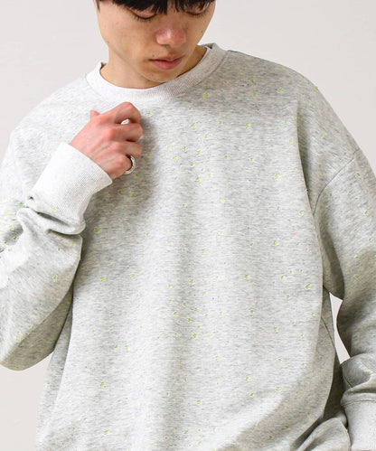 星星圖案抓絨圓領衛衣