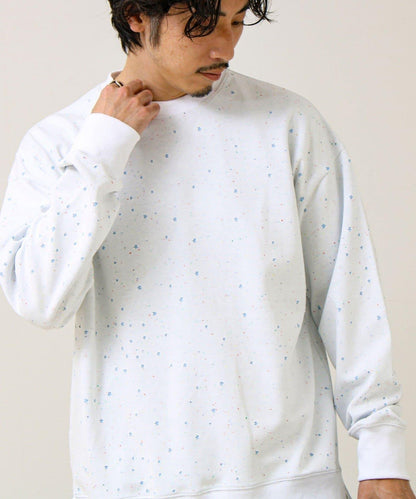 星星圖案抓絨圓領衛衣