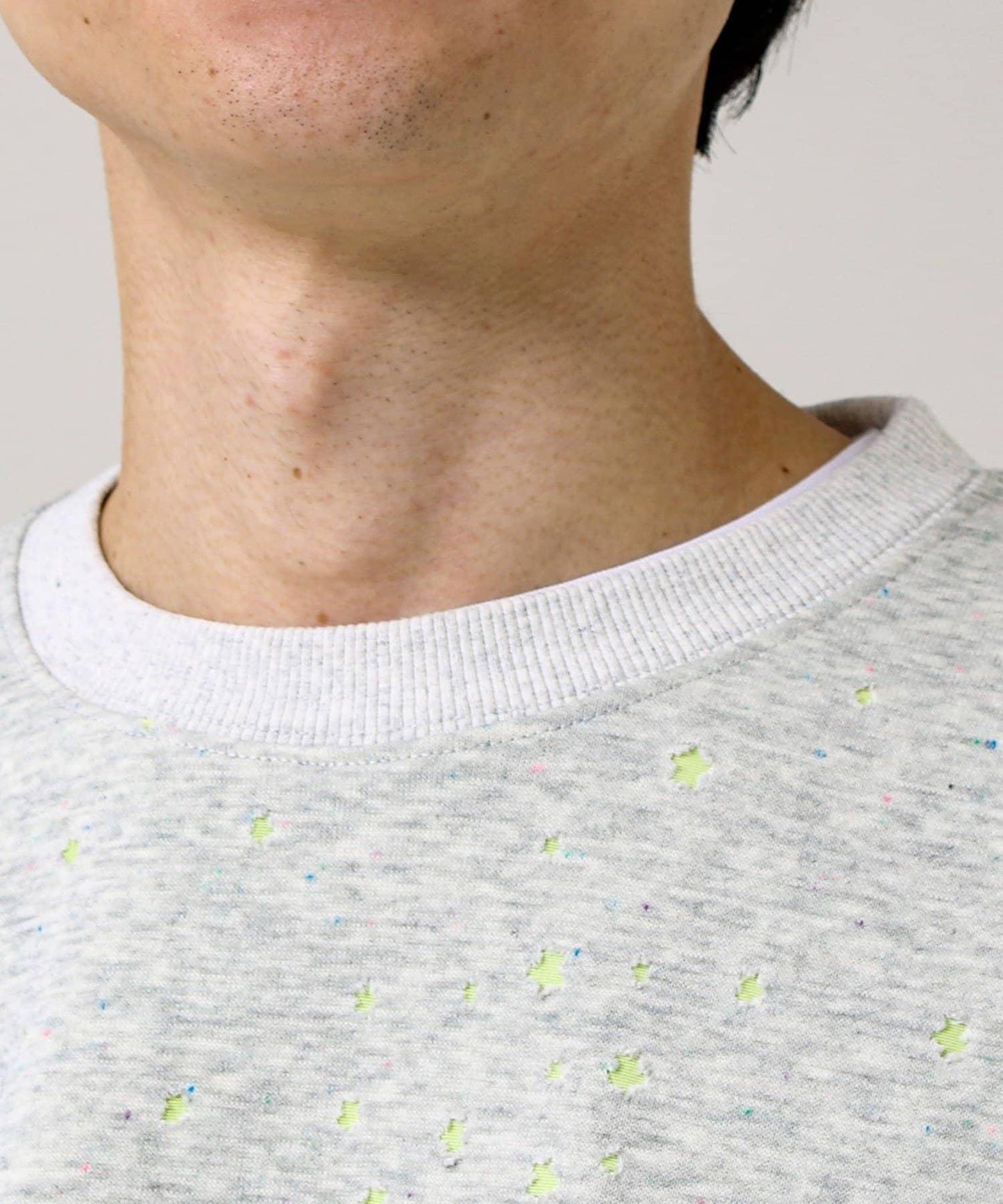 星星圖案抓絨圓領衛衣