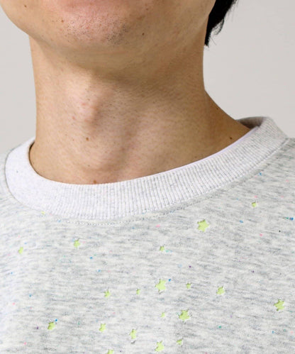 星星圖案抓絨圓領衛衣