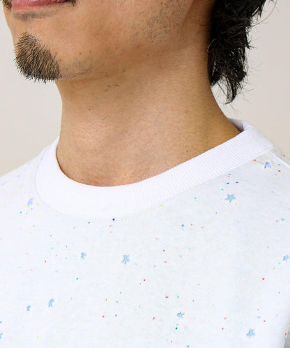 星星圖案抓絨圓領衛衣