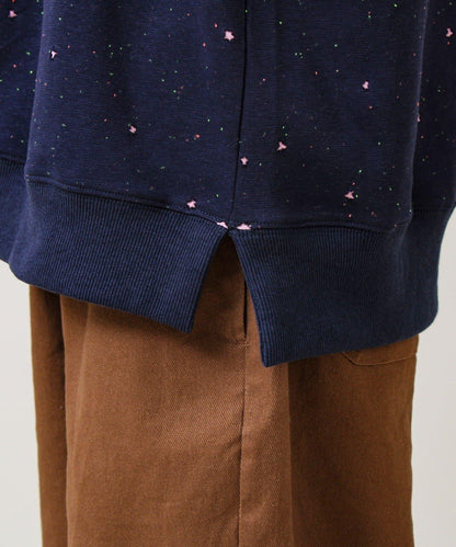 星星圖案抓絨圓領衛衣