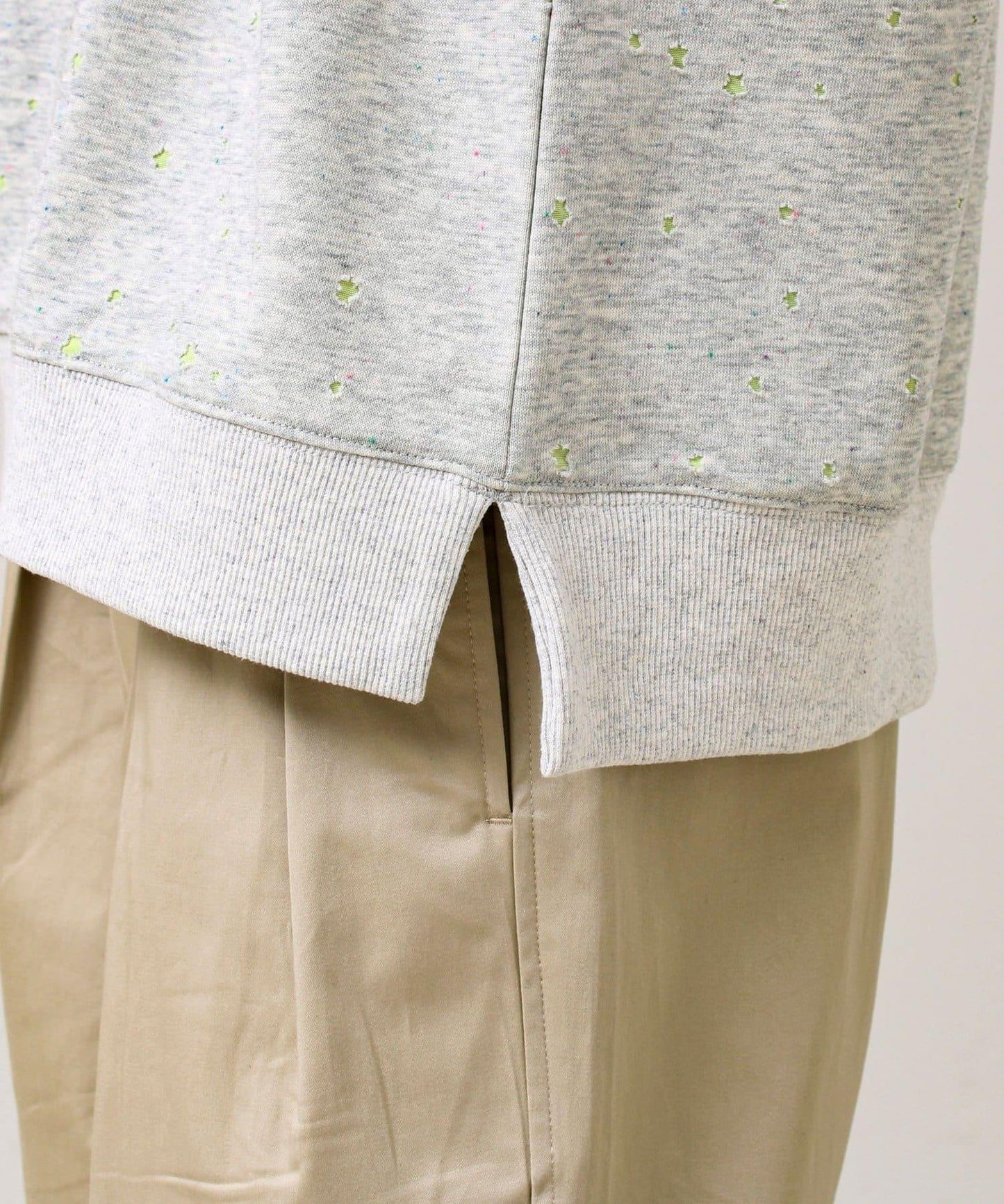 星星圖案抓絨圓領衛衣