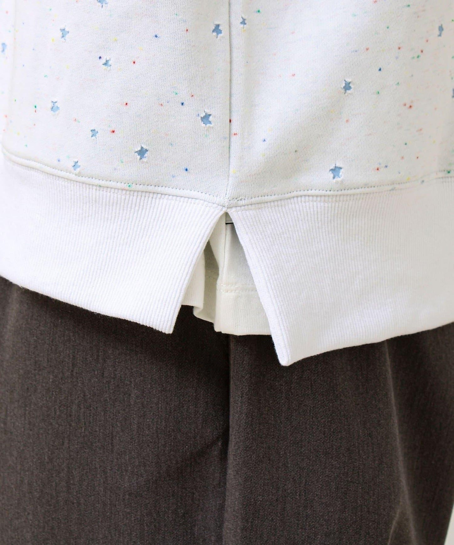 星星圖案抓絨圓領衛衣