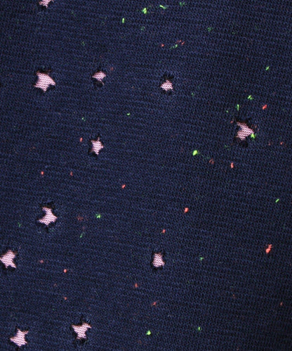 星星圖案抓絨圓領衛衣