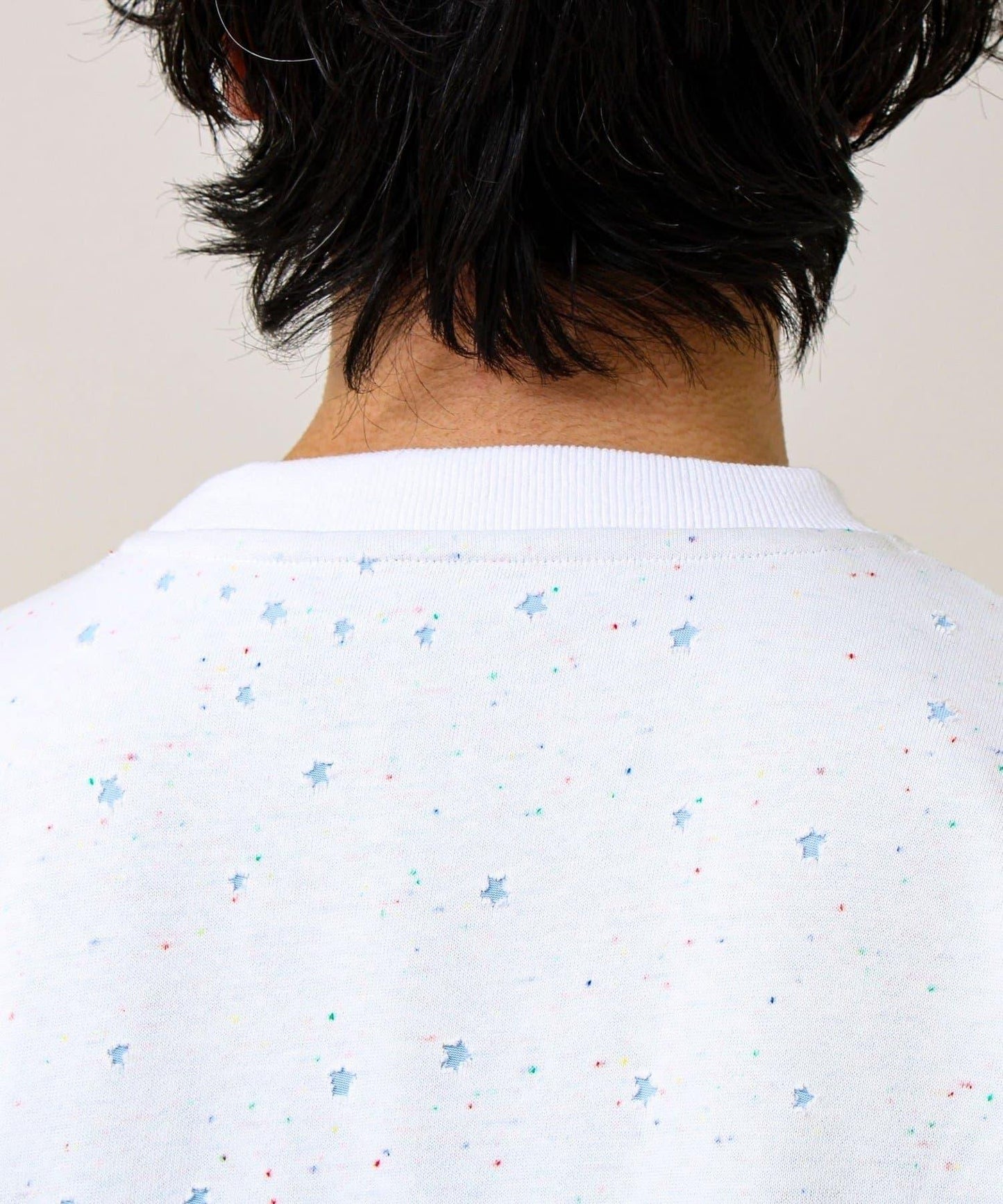 星星圖案抓絨圓領衛衣