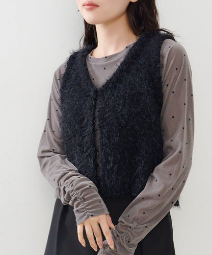 【Kastane】毛絨混紡針織背心