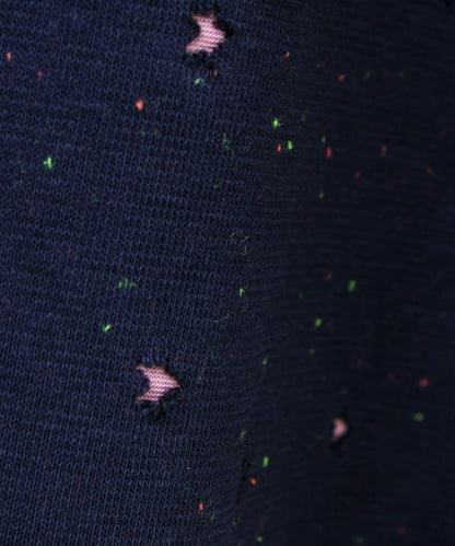 星星圖案抓絨圓領衛衣