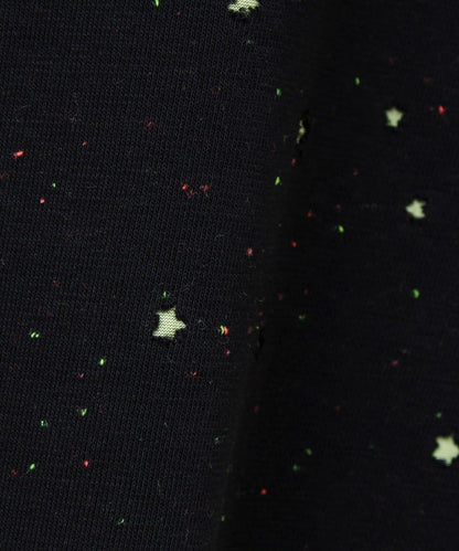 星星圖案抓絨圓領衛衣