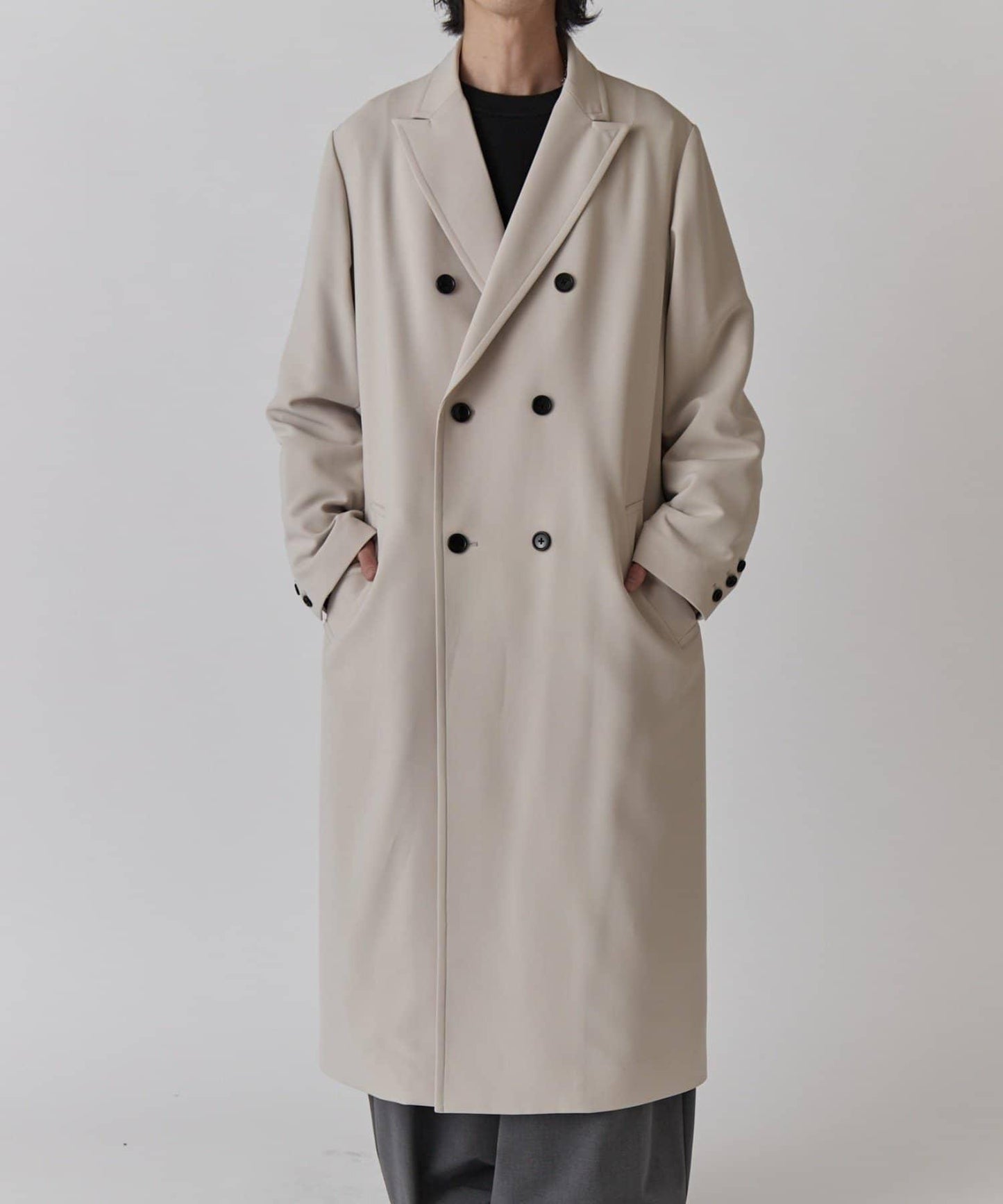 雙排扣春季長款大衣
