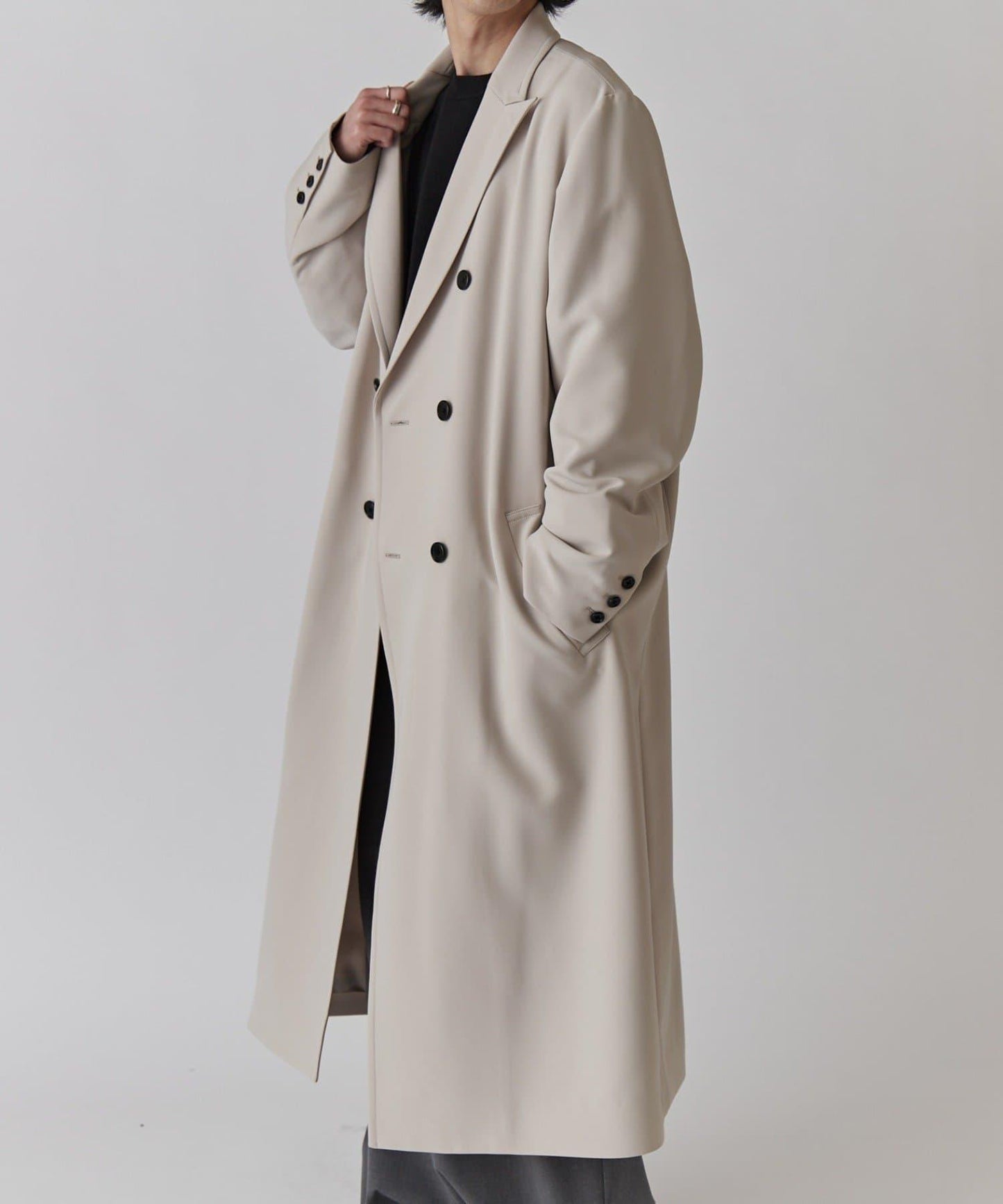 雙排扣春季長款大衣