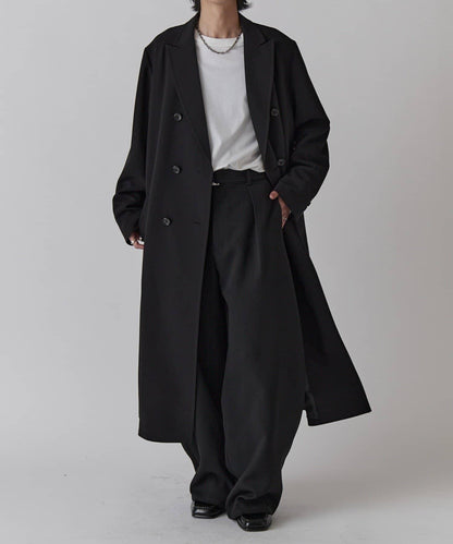 雙排扣春季長款大衣