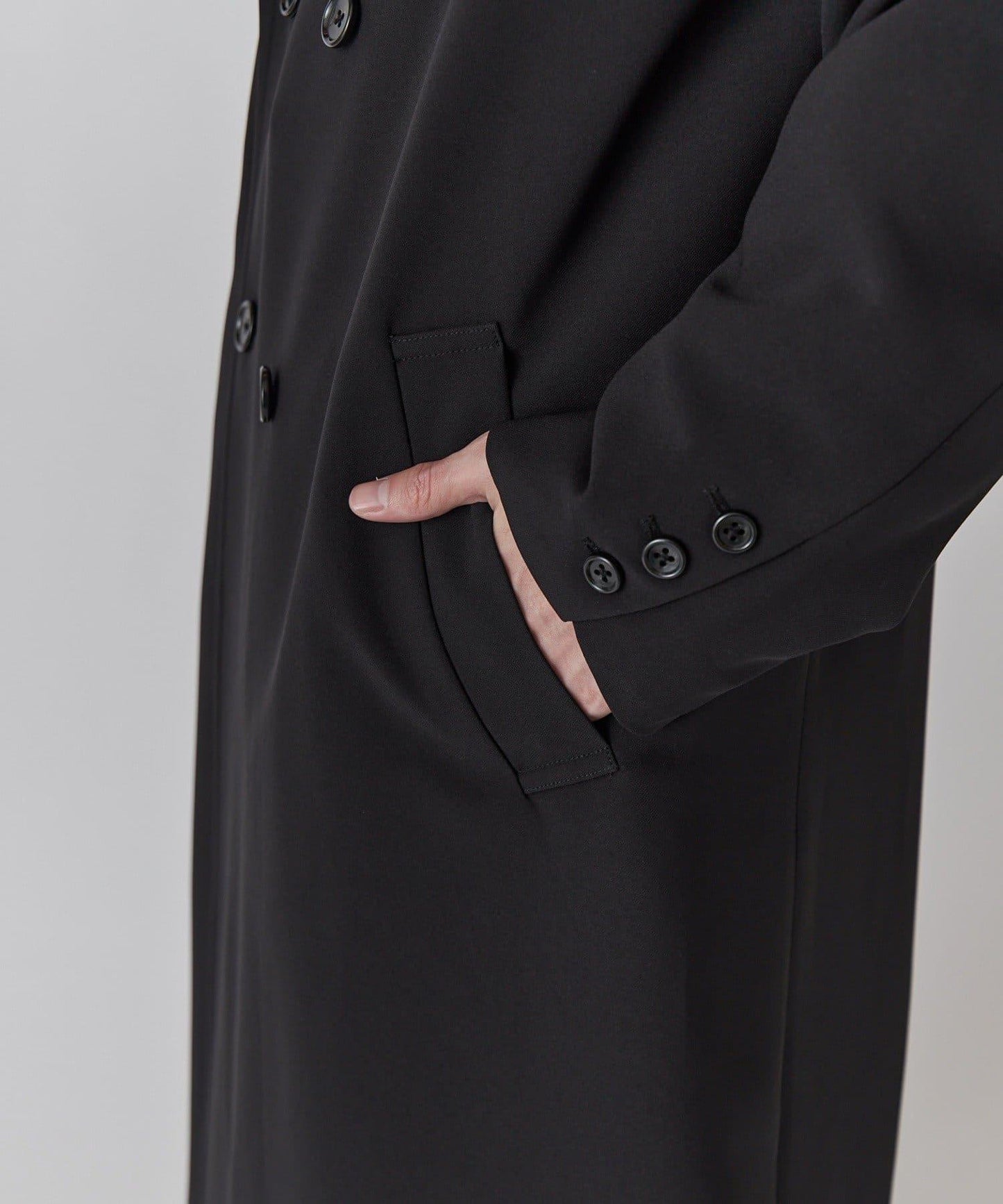 雙排扣春季長款大衣