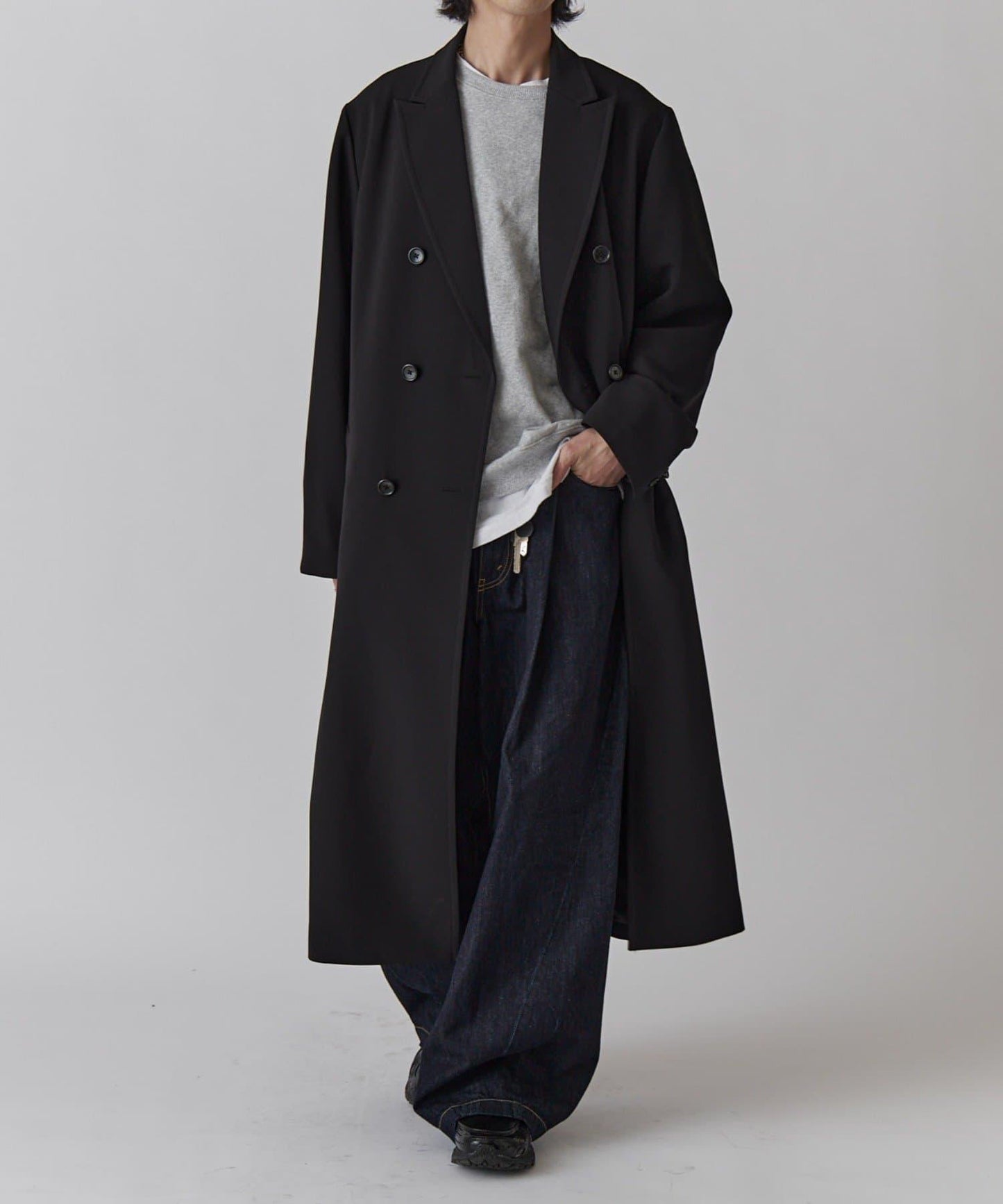 雙排扣春季長款大衣