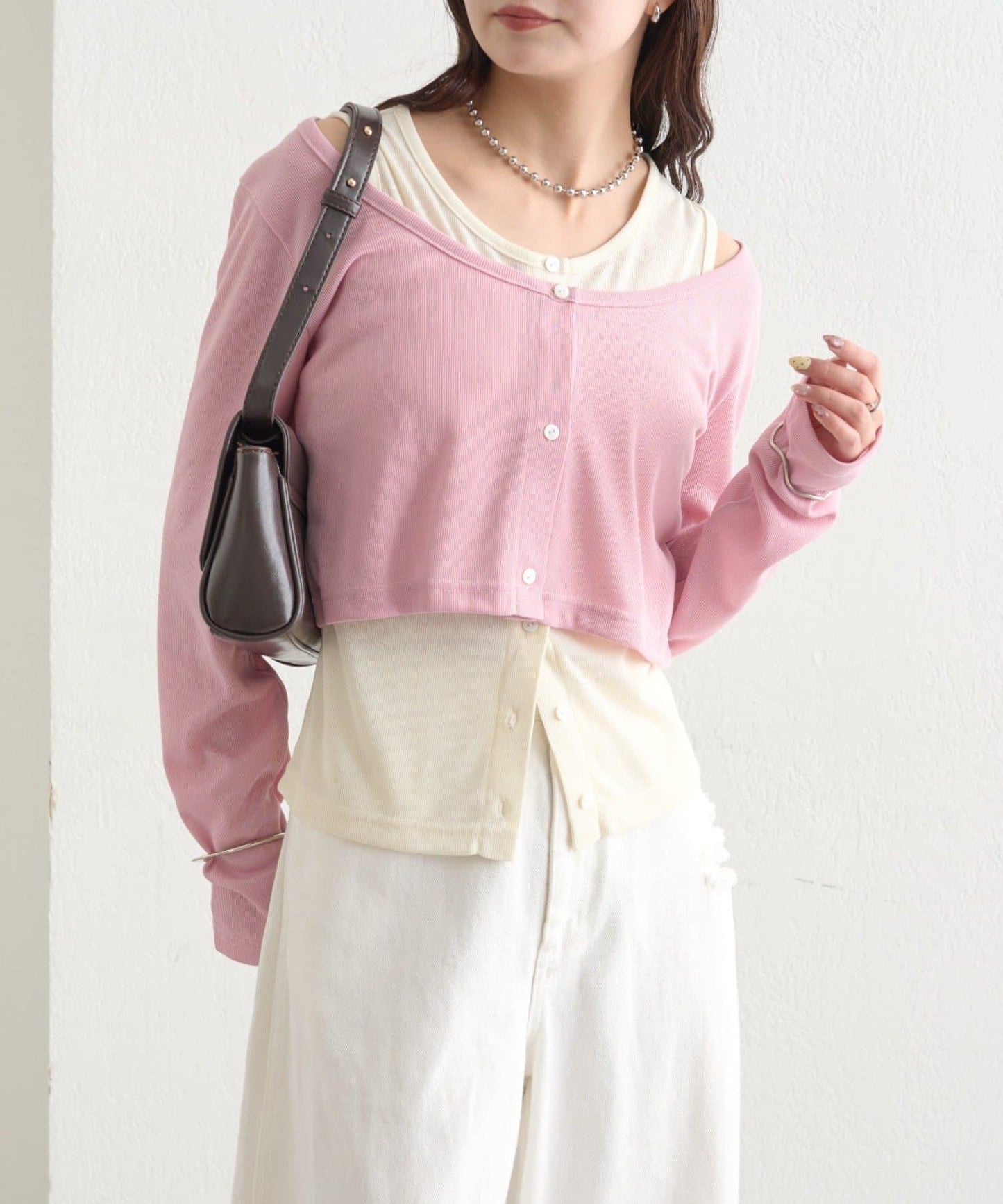 拼色層疊長袖T恤