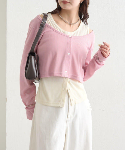 拼色層疊長袖T恤