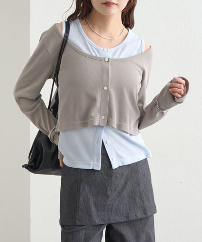 拼色層疊長袖T恤