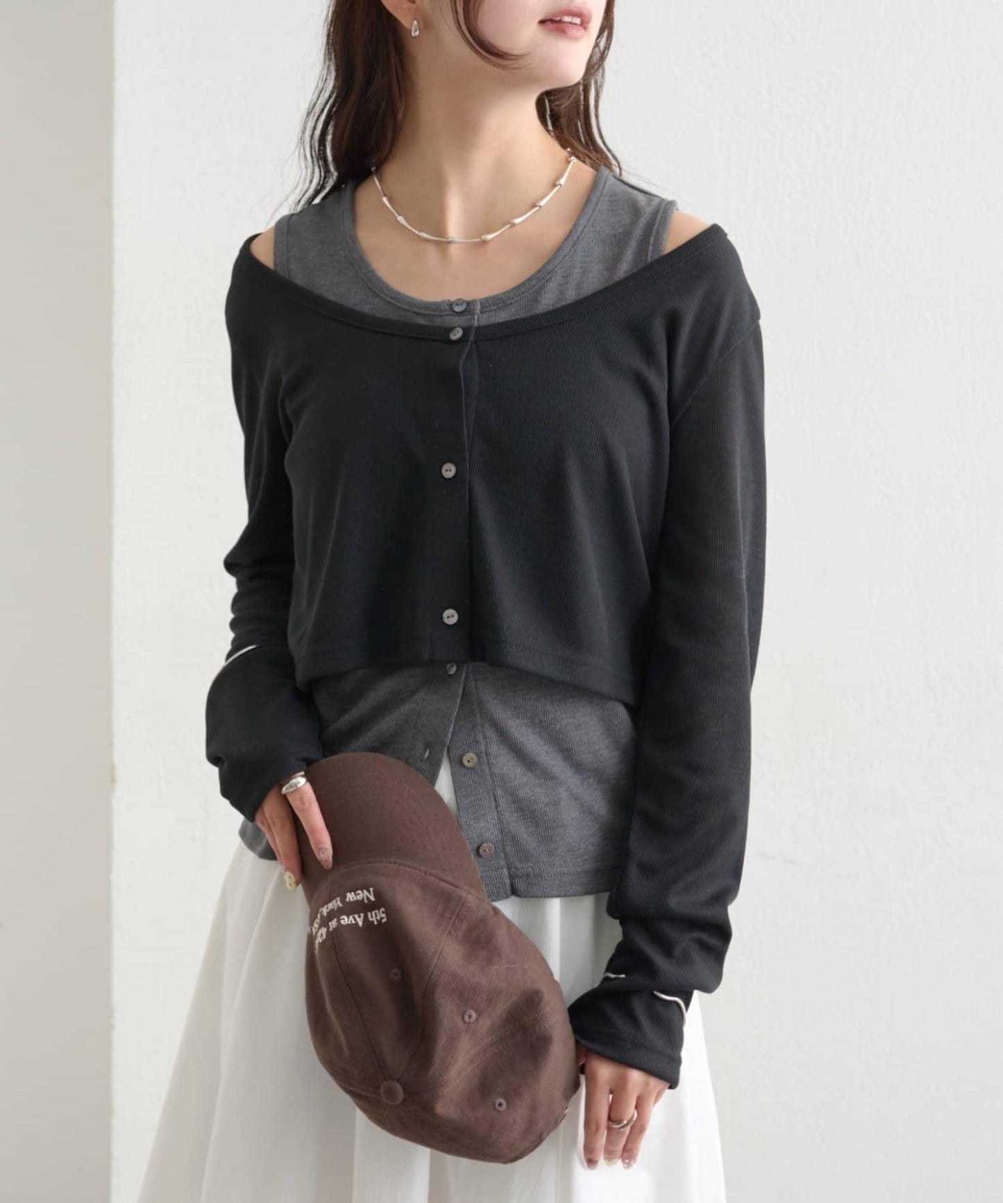 拼色層疊長袖T恤