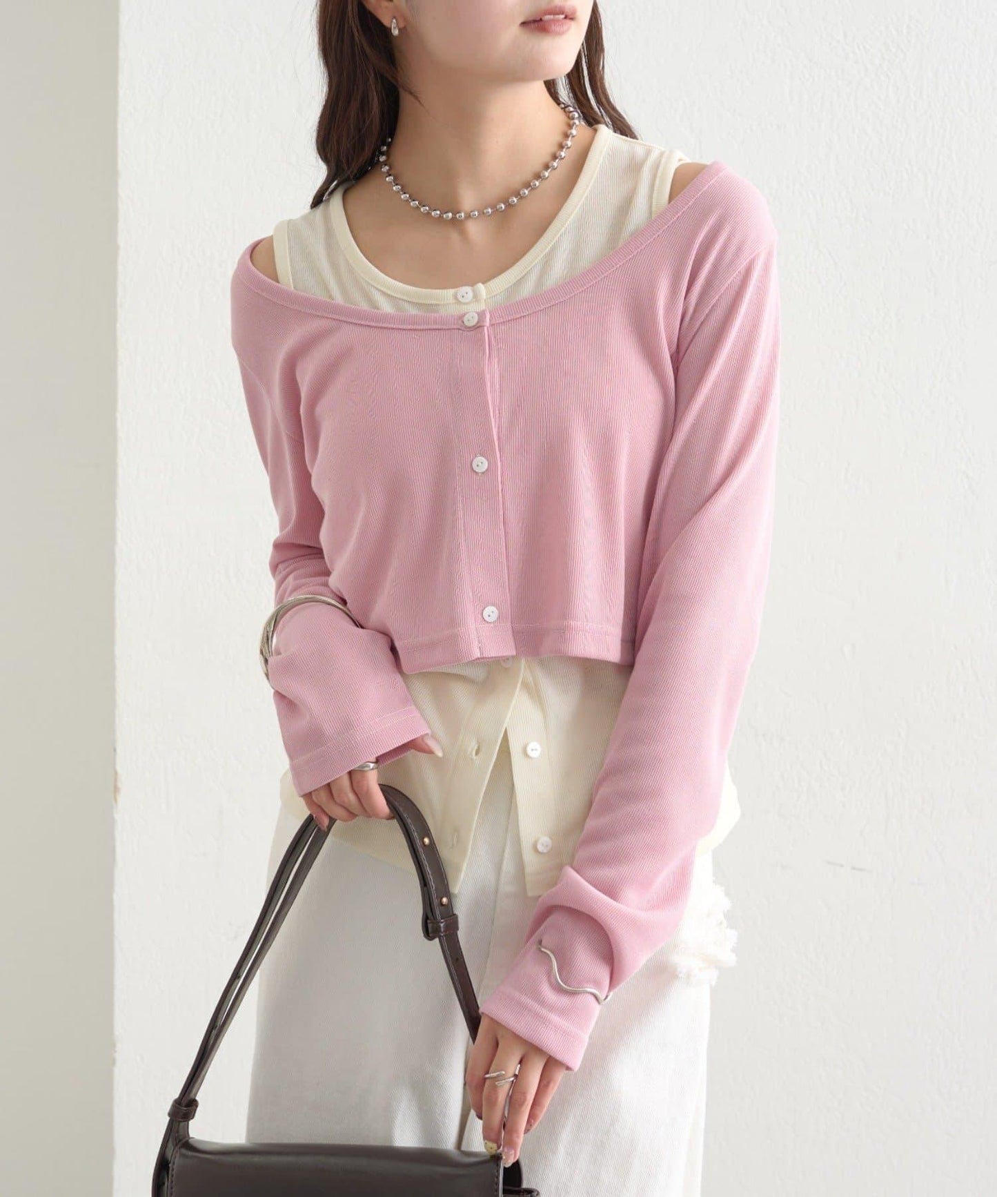 拼色層疊長袖T恤