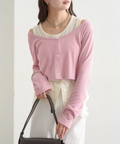 拼色層疊長袖T恤