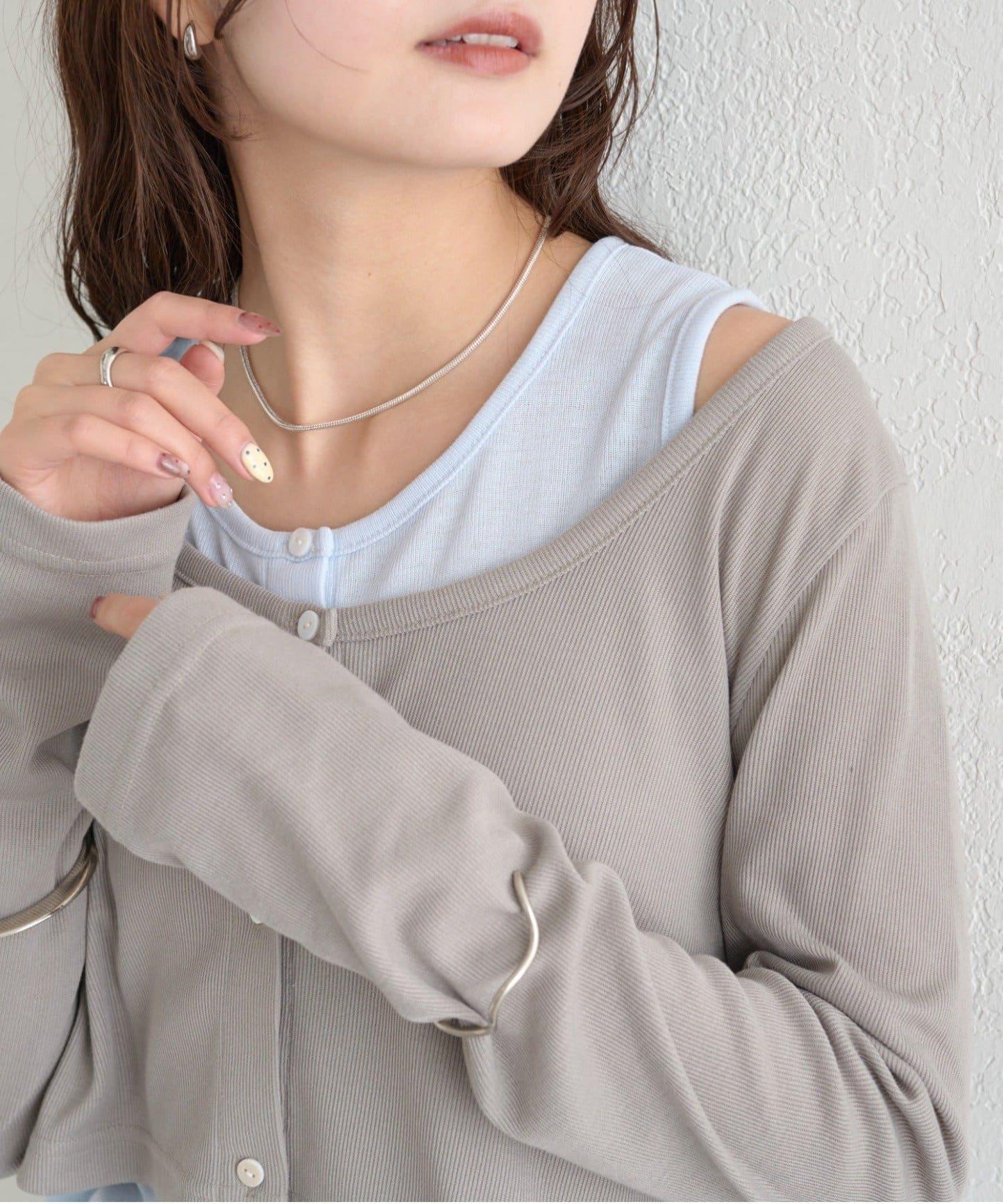 拼色層疊長袖T恤