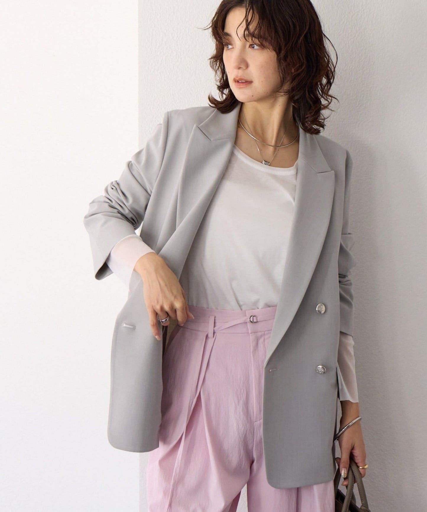 【可通勤休閒兩用】乾爽斜紋布尖領西裝外套/預計2月上旬發貨