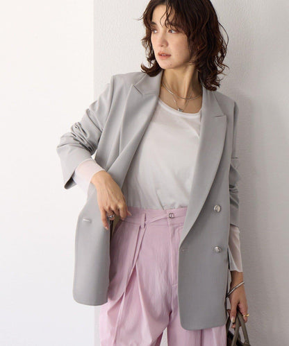 【可通勤休閒兩用】乾爽斜紋布尖領西裝外套/預計2月上旬發貨