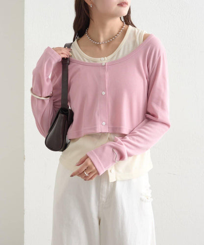 拼色層疊長袖T恤