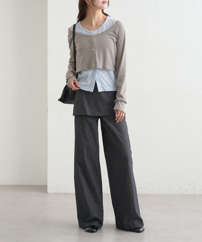 拼色層疊長袖T恤