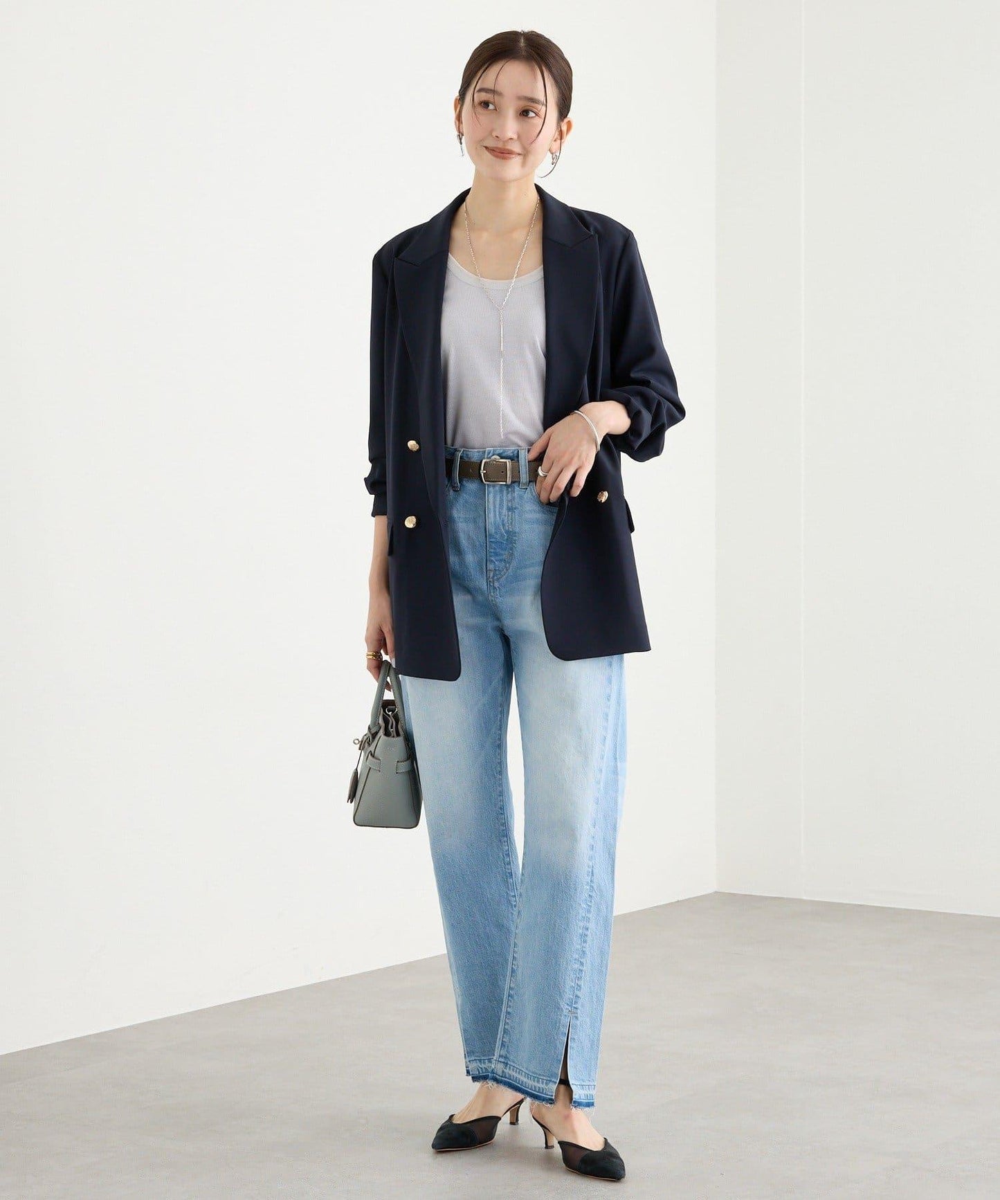 【可通勤休閒兩用】乾爽斜紋布尖領西裝外套/預計2月上旬發貨