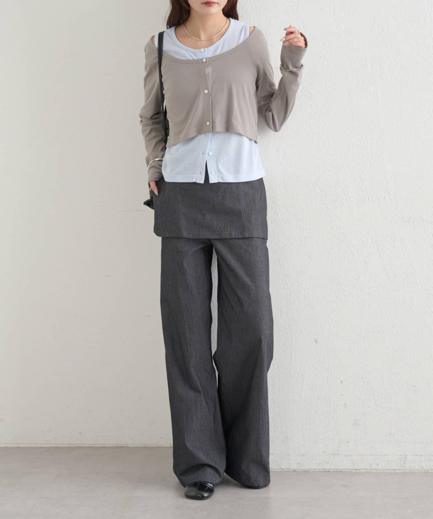 拼色層疊長袖T恤