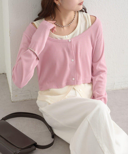 拼色層疊長袖T恤