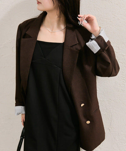 褶皺吊帶背心套裝連衣裙