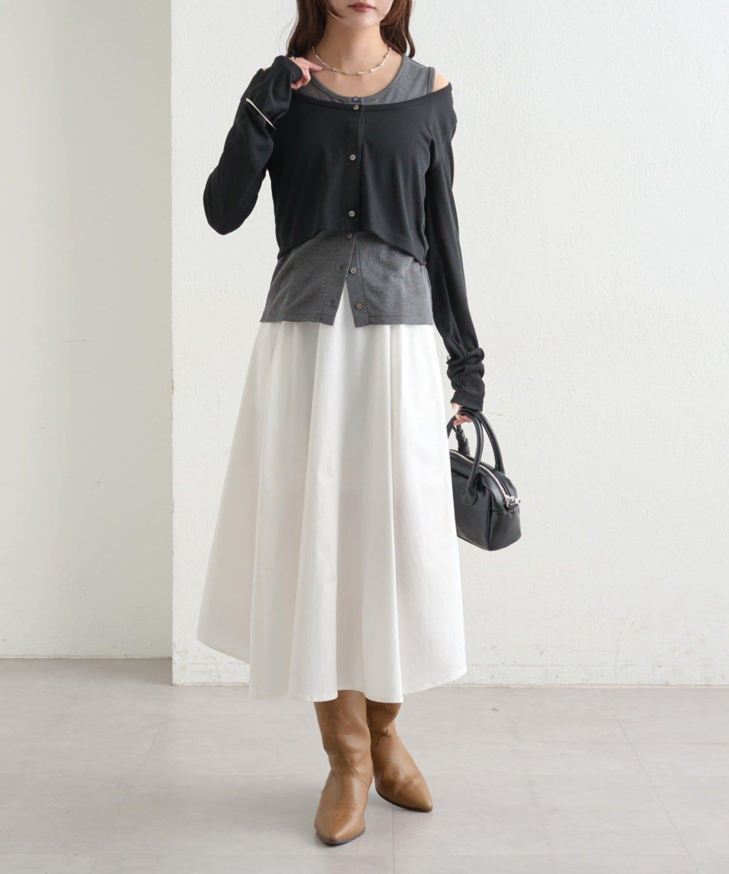 拼色層疊長袖T恤